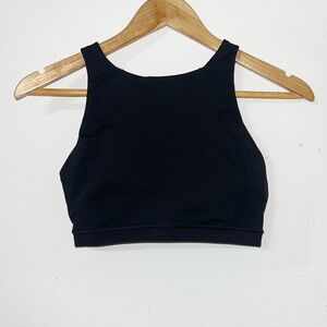 Lululemon black high neck Strappy back sports bra w/ no pads